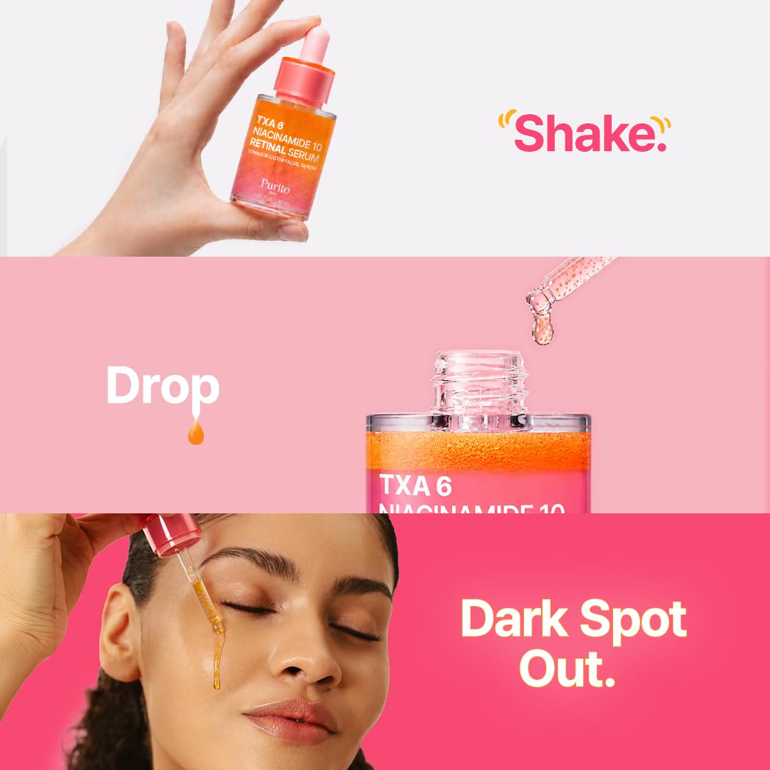 Sérum PURITO TXA 6% + Niacinamide en vue rapprochée