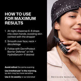 Sérum Radiance+ avec mise en scène de soins de la peau