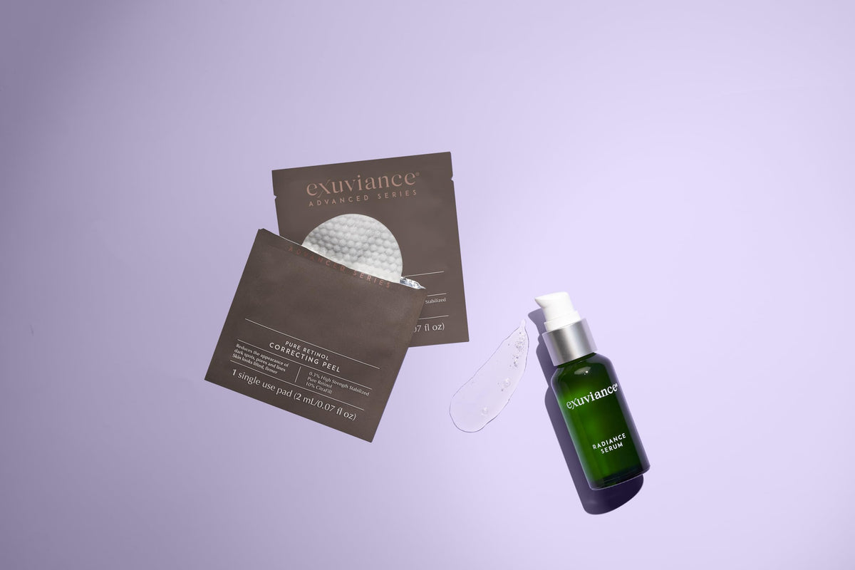 Sérum Radiance EXUVIANCE avec ses ingrédients clés