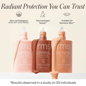 Sérum Radiance RMS Beauty accompagné de produits de soin