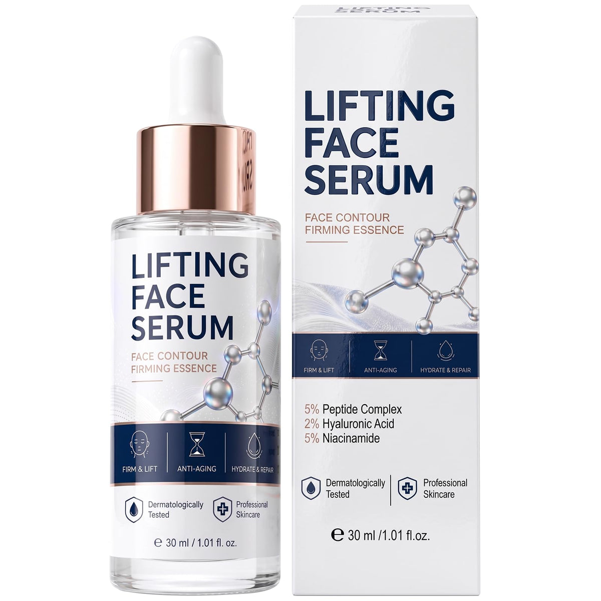 Sérum raffermissant visage 30ml vue avant avec étiquette