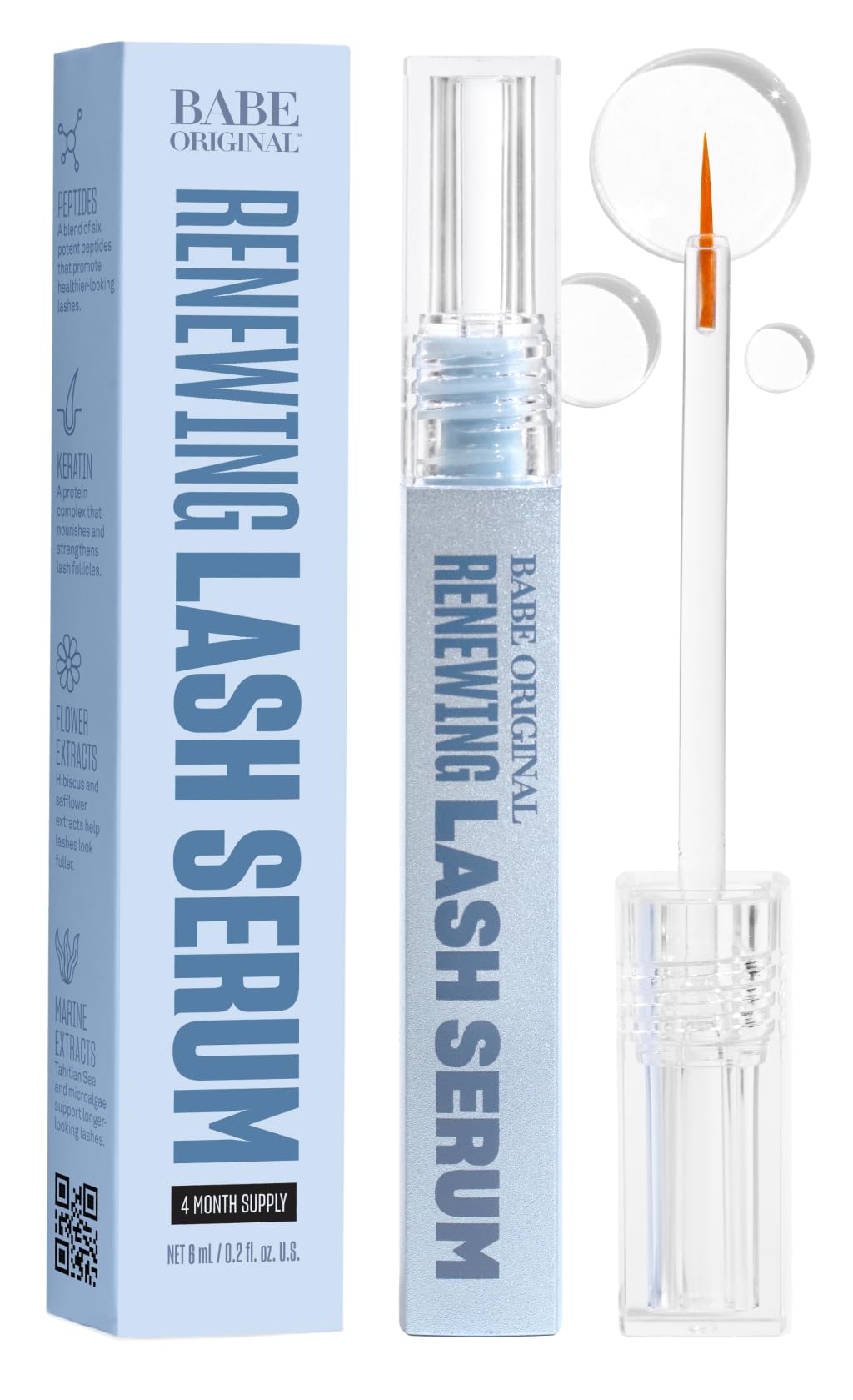 Sérum Renouvelant pour Cils BABE ORIGINAL 6mL vue de face