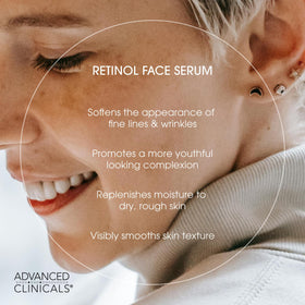 Sérum retinol Advanced Clinicals avec ingrédients comme thé vert et vitamine E