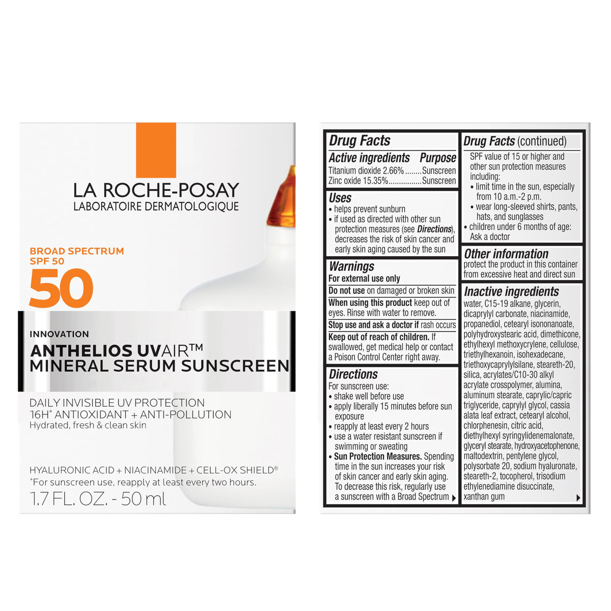Sérum solaire Anthelios UV Air™ avec éléments de soins de la peau