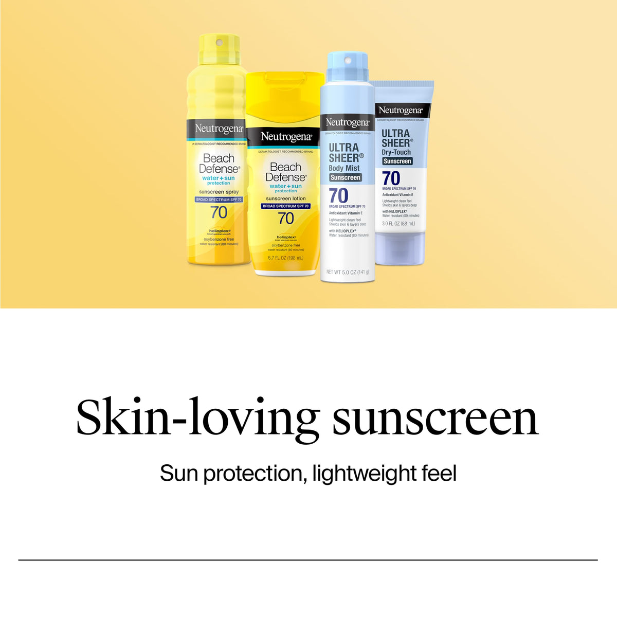 Sérum solaire Neutrogena Ultra Sheer en situation sur une table