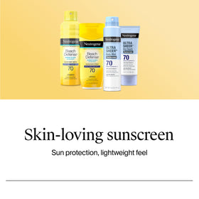 Sérum solaire Neutrogena Ultra Sheer en situation sur une table