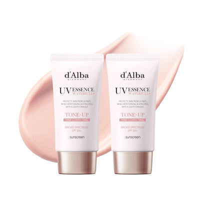 Sérum Solaire Waterfull Tone-Up d'alba Piedmont avant avec texture de sérum