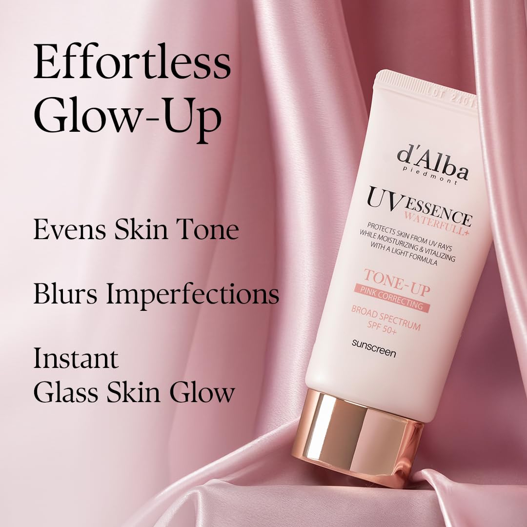 Sérum solaire Waterfull Tone-Up de d'alba Piedmont sur un fond neutre