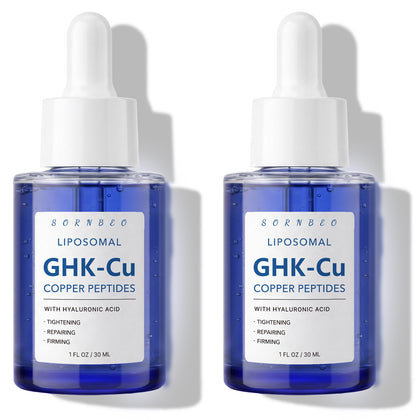 Sérum SORNBEO Peptides de Cuivre 2% GHK-Cu vue avant avec bouchon