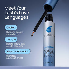 Sérum TEREZ & HONOR pour cils et sourcils 3mL, application sur les cils
