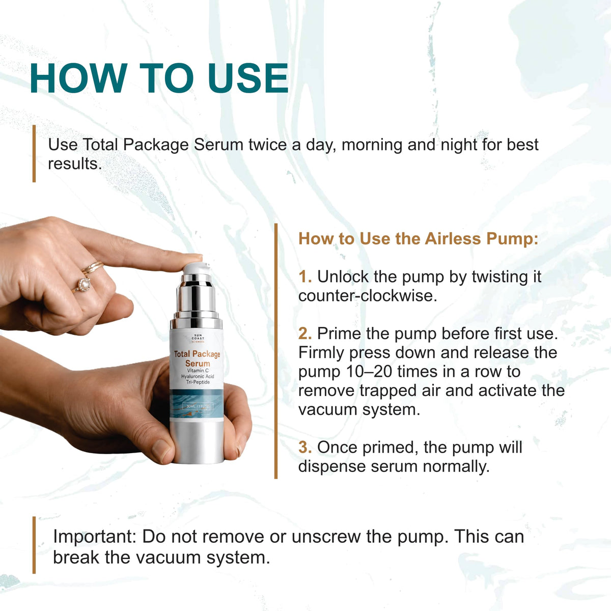 Sérum Total Package SUN COAST SCIENCES flacon arrière