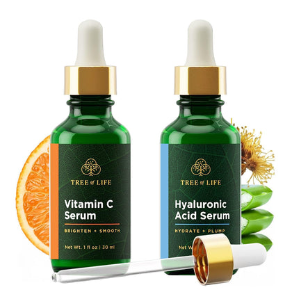 Sérum Tree of Life visage avec vitamine C et acide hyaluronique, vue de face