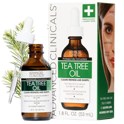 Sérum visage Advanced Clinicals à l'huile d'arbre à thé 1,8 Fl Oz - vue avant