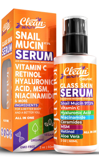 Sérum visage Clean Beauty avec mucine d'escargot, vue avant