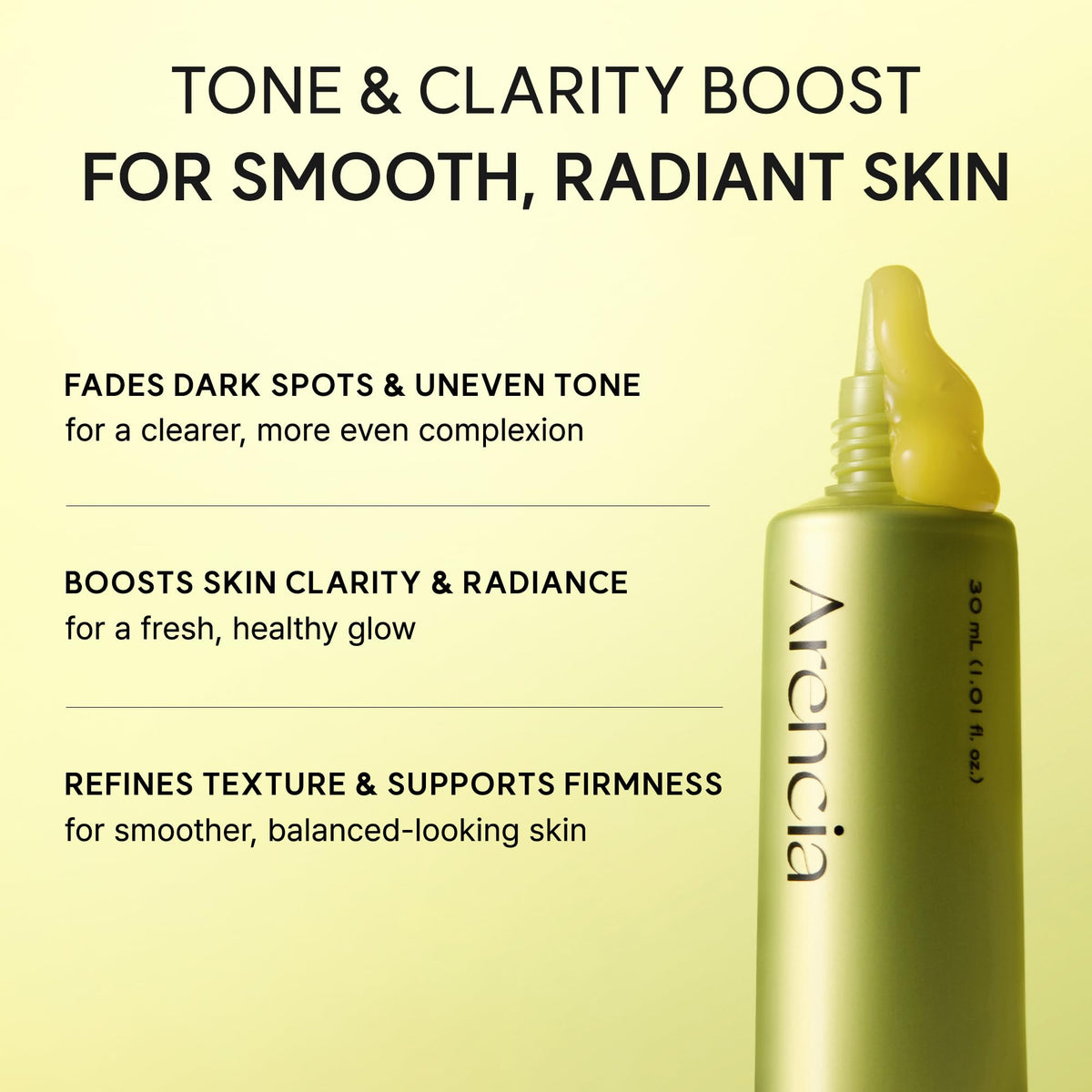 Sérum Vitamine C ARENCIA sur une table de maquillage