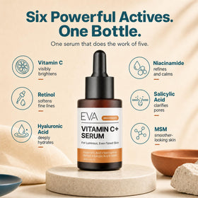 Sérum Vitamine C Eva Naturals 30 ml avec flacon ouvert