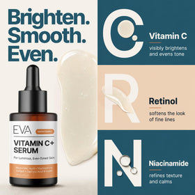 Sérum Vitamine C Eva Naturals 30 ml sur une surface en marbre