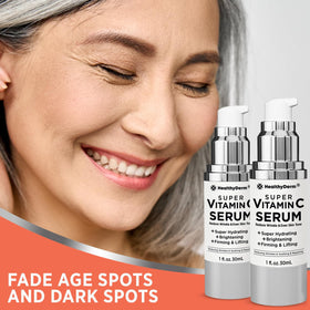 Sérum Vitamine C HealthyDerm en application sur la peau