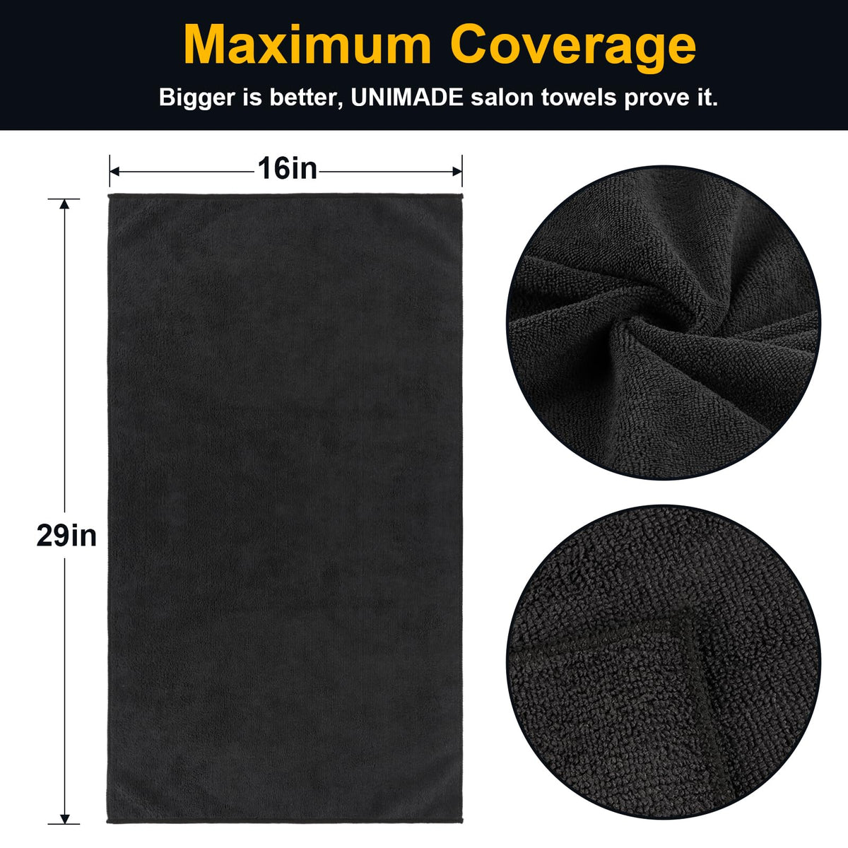 Serviette de salon UNIMADE, vue avant, taille 16x29 pouces