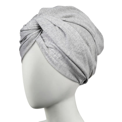 Serviette en coton Conair pour cheveux grise vue de face