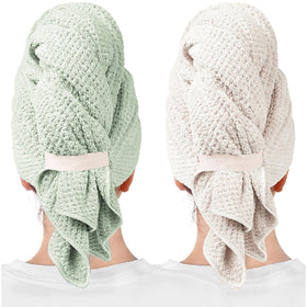 Serviette en microfibre ROLSHOL pour cheveux, vue avant, couleur vibrante