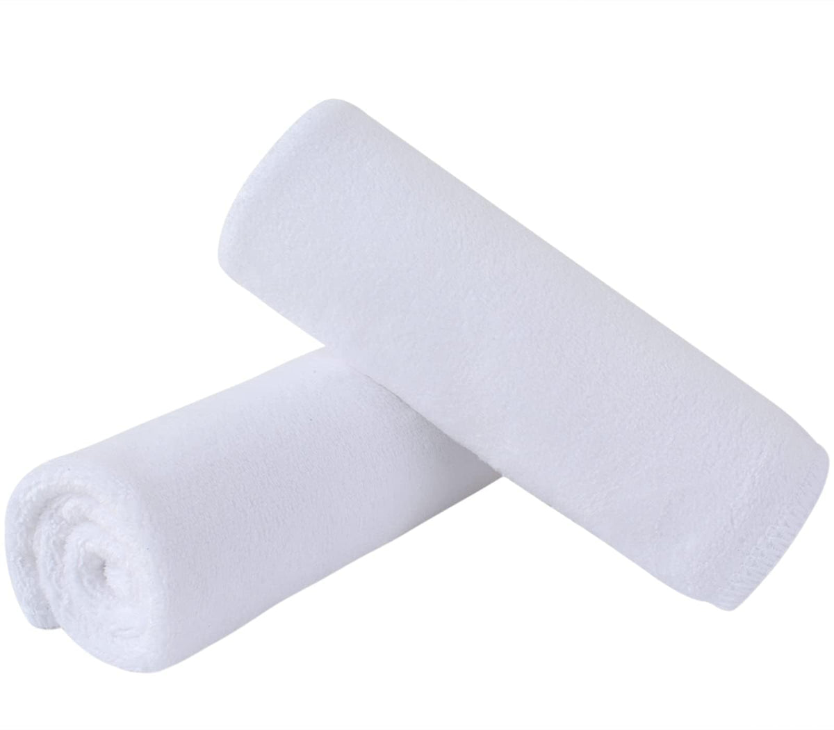 Serviette en microfibre SINLAND 12x12 pouces blanche vue de face
