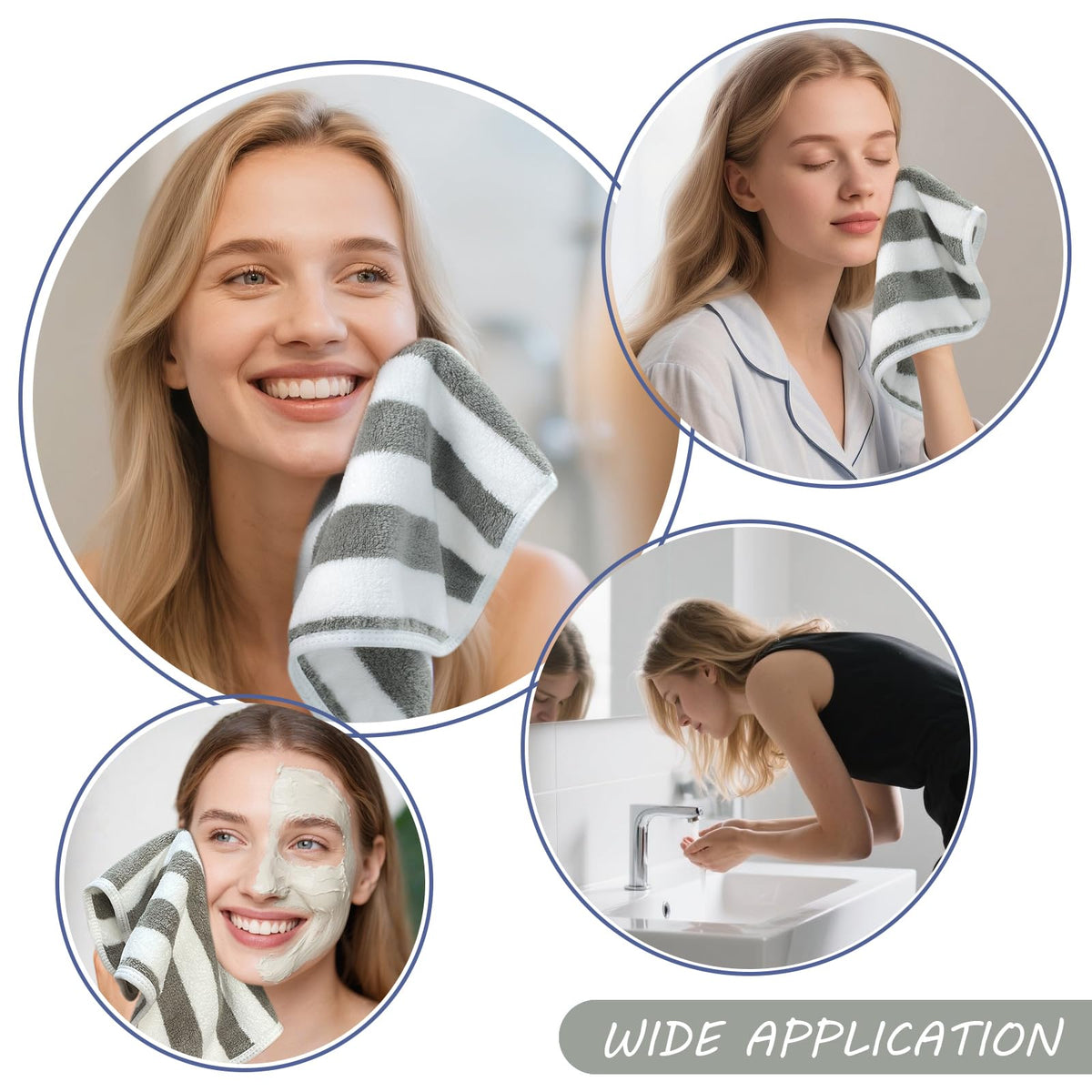 Serviette en microfibre SINLAND à côté de produits de beauté