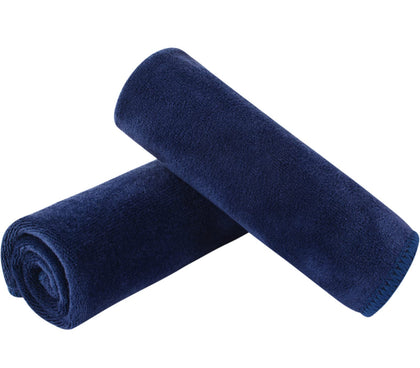 Serviette en microfibre SINLAND bleue vue avant
