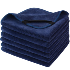 Serviette en microfibre SINLAND bleue - vue de face