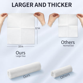 Serviette éphémère Deluwire utilisée pour le maquillage