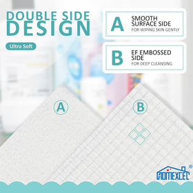 Serviette HOMEXCEL de 20 cm x 20 cm, idéale pour le démaquillage