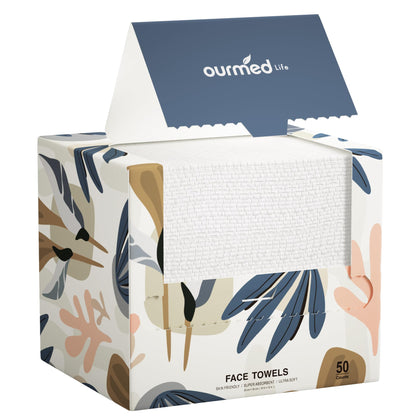 Serviette jetable pour le visage ourmed life XL 10x12 pouces, vue avant