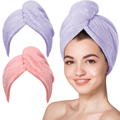 Serviette microfibre Hicober modèle violet rose vue de face