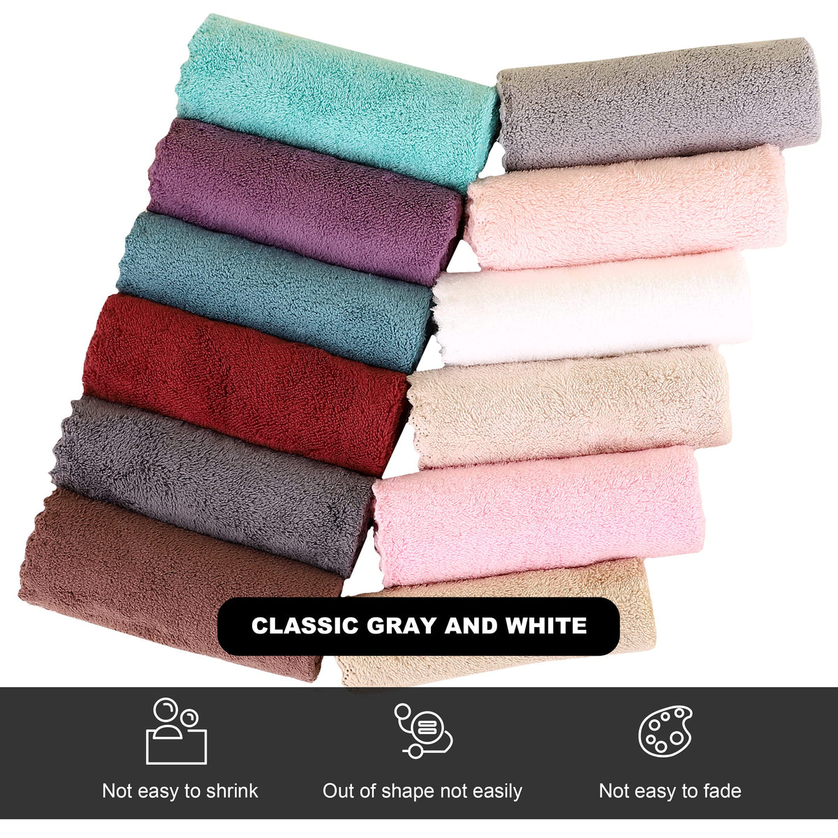 Serviette MOONQUEEN en microfibre, dimensions de 29,9 x 14 x 7 cm
