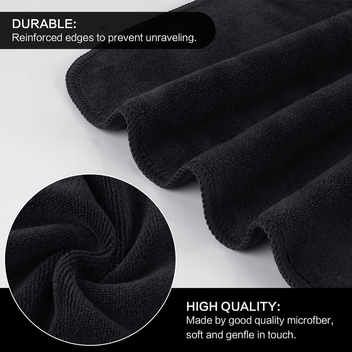 Serviette SINLAND en microfibre douce avec texture visible