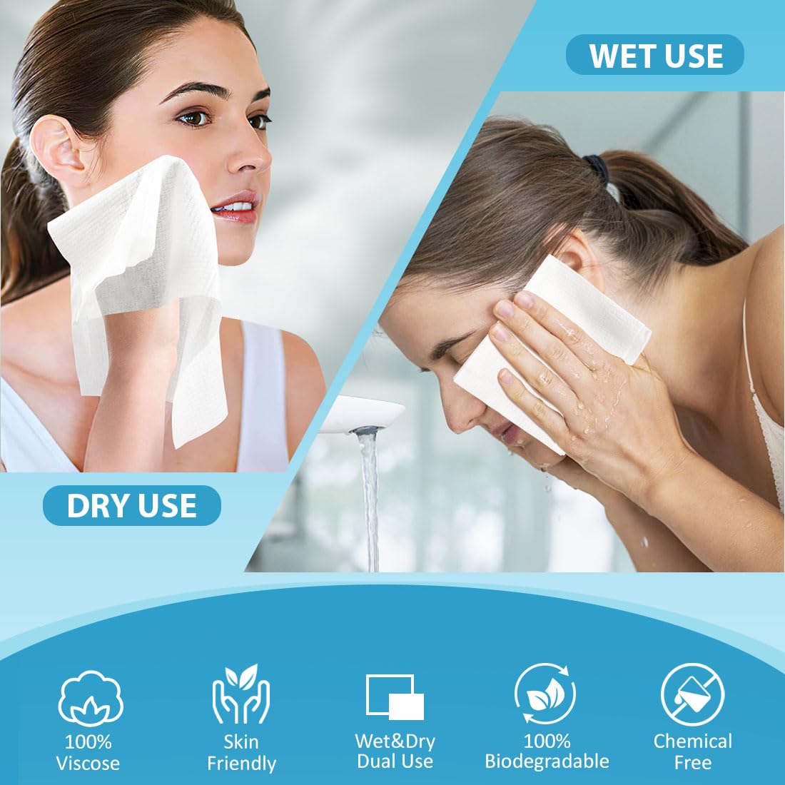 Serviette visage HOMEXCEL en gros plan sur sa texture douce