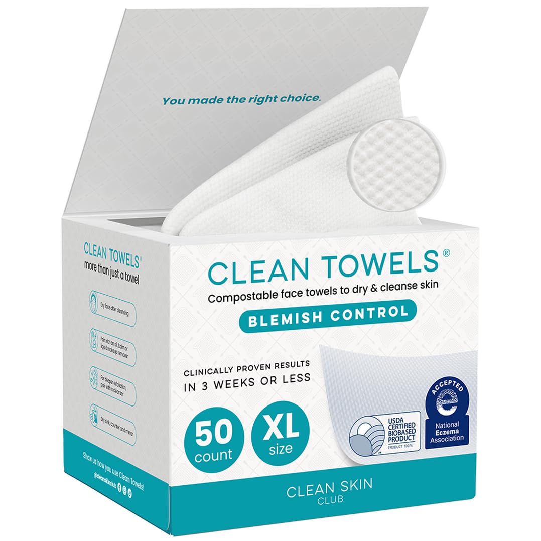 Serviettes CLEAN SKIN CLUB anti-imperfections XL paquet de 50 unités