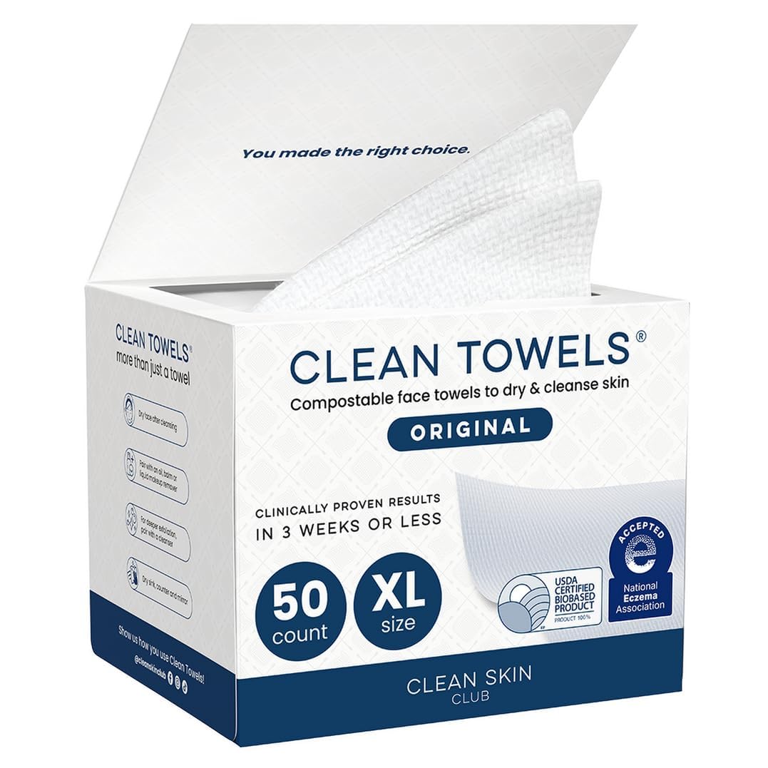 Serviettes Clean Towels XL de CLEAN SKIN CLUB paquet de 50