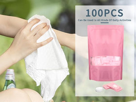 Serviettes comprimées Classycoo dans un sac à dos
