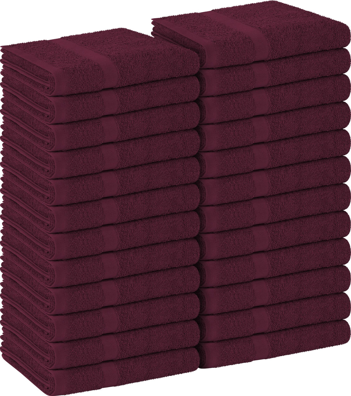 Serviettes de salon Utopia 24 pièces en coton bordeaux vue de face