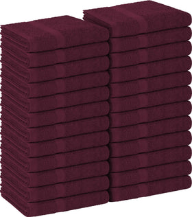 Serviettes de salon Utopia 24 pièces en coton bordeaux vue de face