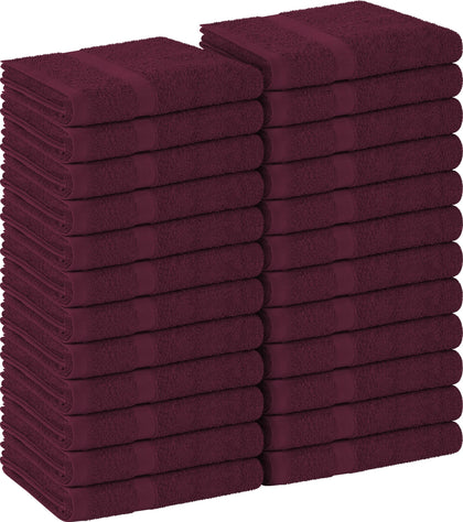 Serviettes de salon Utopia 24 pièces en coton bordeaux vue de face
