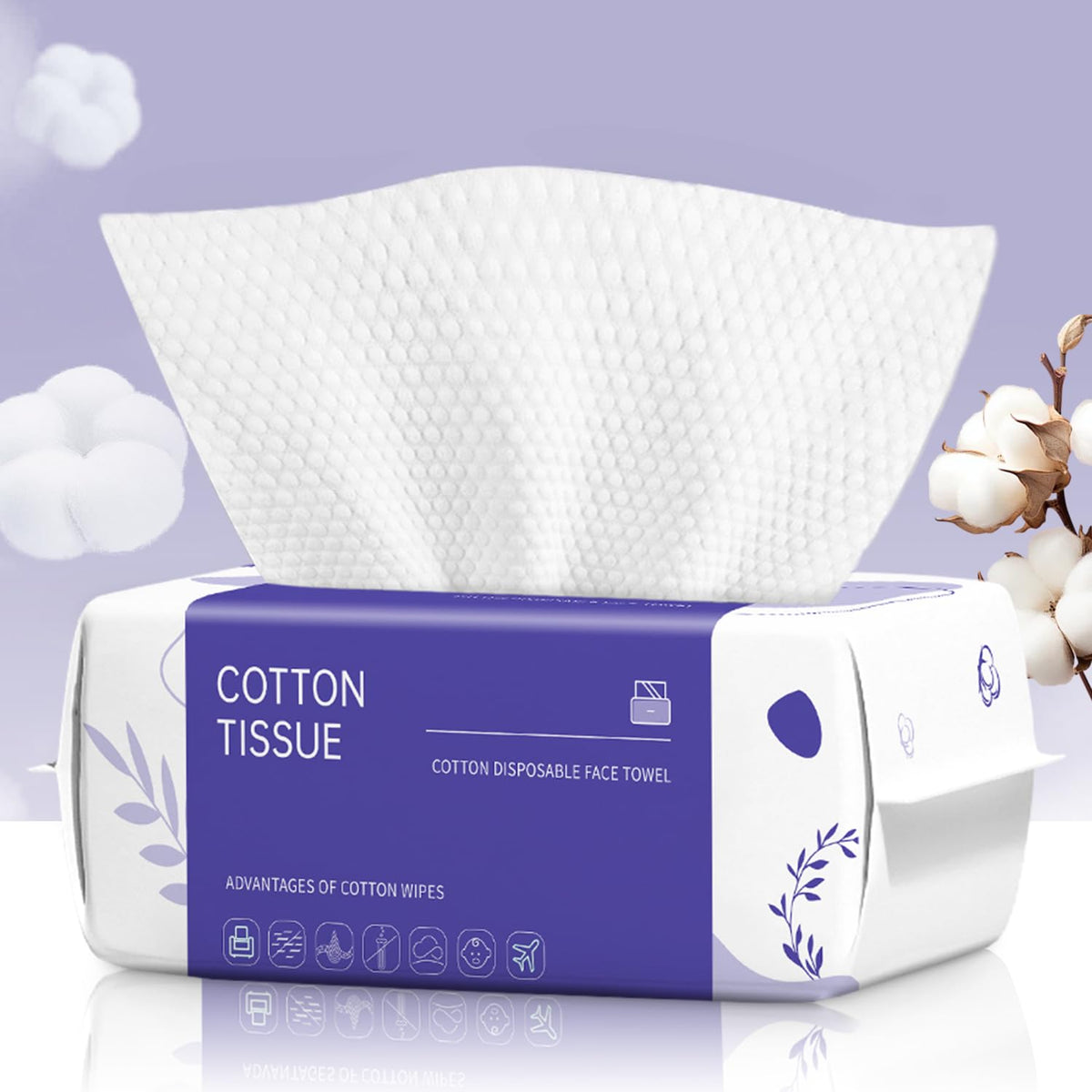 Serviettes de visage jetables cokoness en paquet de 100