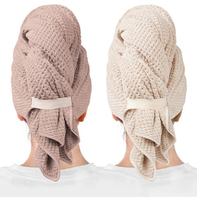 Serviettes en microfibre ROLSHOL grises et roses, vue avant