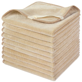 Serviettes en microfibre SINLAND 12x12 pouces couleur crème - paquet de 10