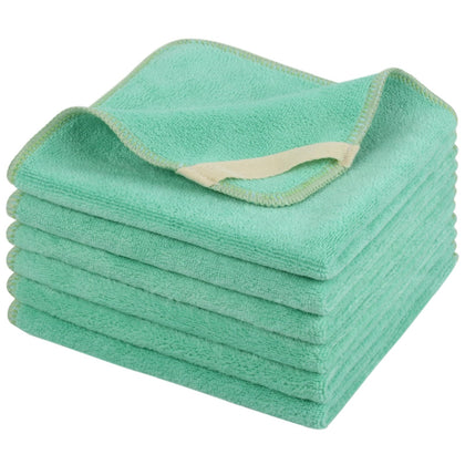Serviettes en microfibre SINLAND vertes 12x12 pouces vue de face