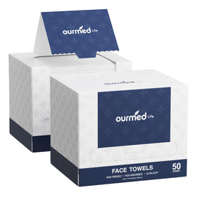 Serviettes éphémères pour le visage ourmed life paquet de 100 unités
