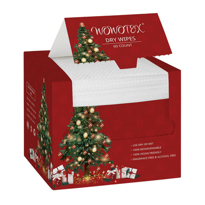 Serviettes jetables WOWOTEX en boîte de 60 pièces, vue de face