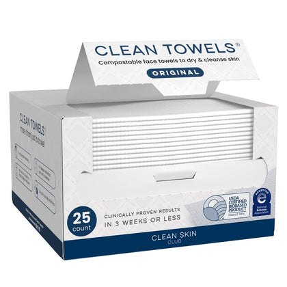 Serviettes nettoyantes CLEAN SKIN CLUB paquet de 25 serviettes