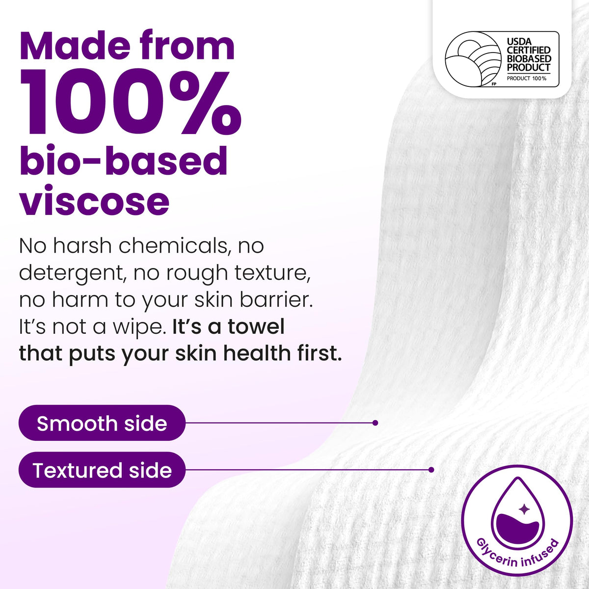 Serviettes visage CLEAN SKIN CLUB dans un environnement de salle de bain